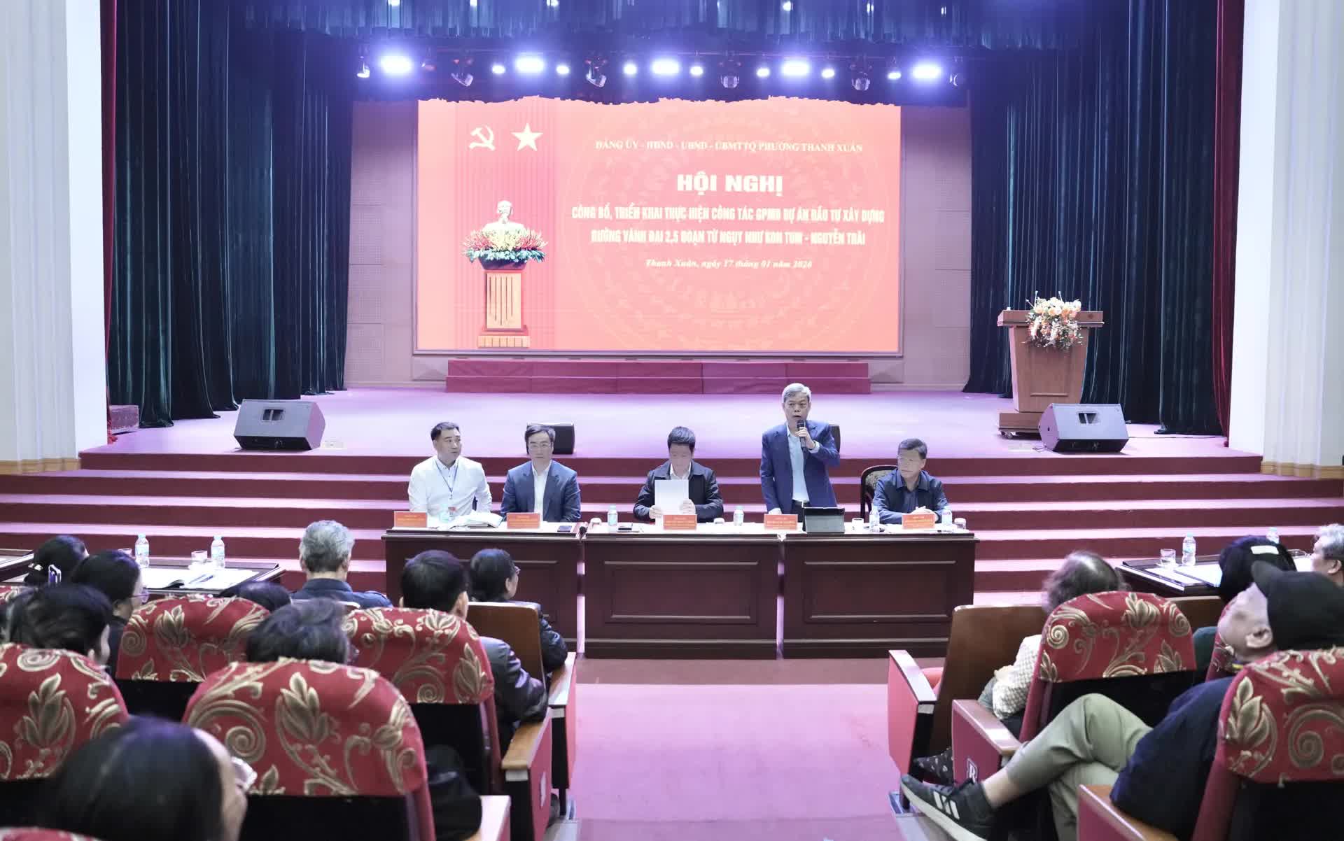 Phường Thanh Xuân công bố, triển khai thực hiện công tác giải phóng mặt bằng đường Vành đai 2,5- Ảnh 5.