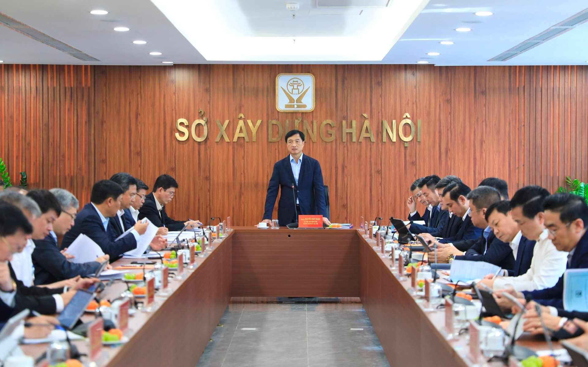 Bí thư Thành ủy Hà Nội Nguyễn Duy Ngọc chủ trì cuộc làm việc với Đảng ủy Sở Xây dựng