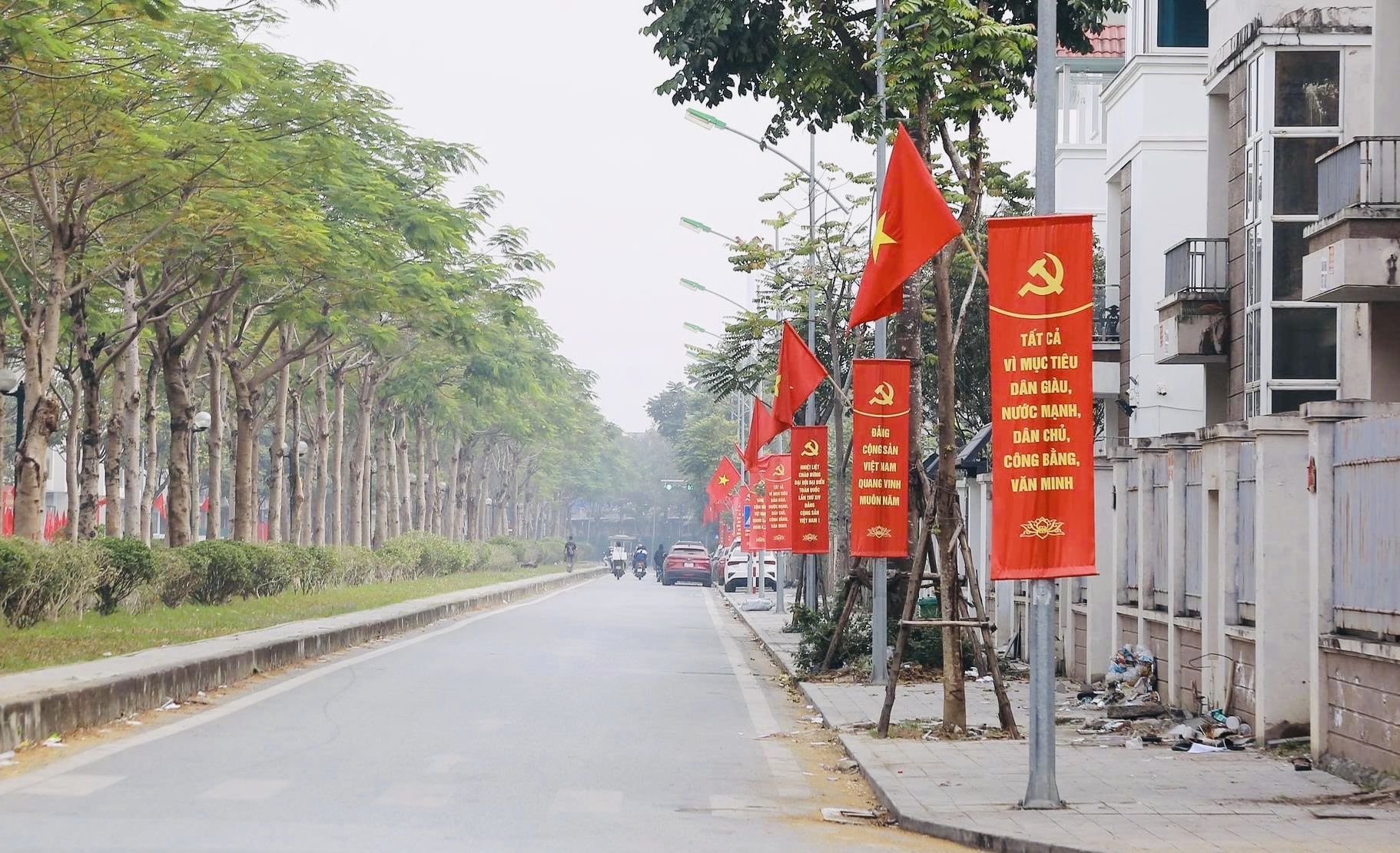 Rực rỡ cờ hoa chào mừng Đại hội Đảng toàn quốc lần thứ XIV- Ảnh 12.