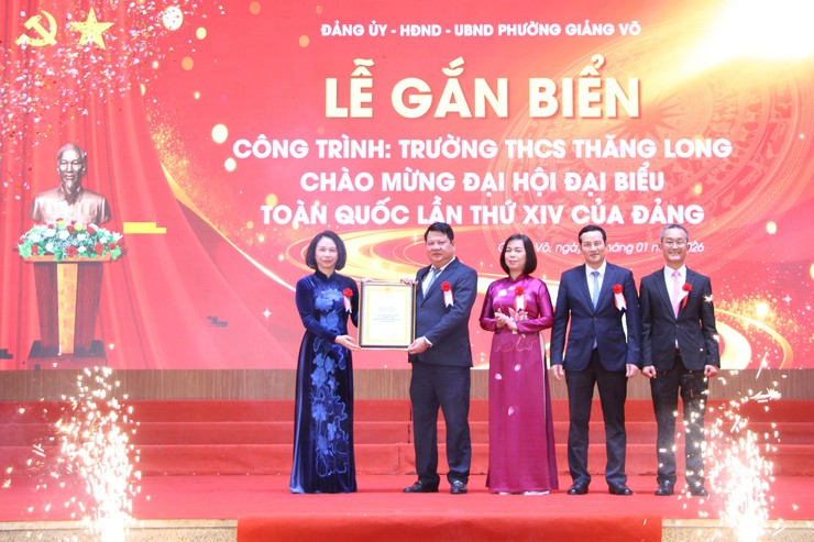 Giang Vo ward inaugurates school project celebrating 14th National Party Congress milestone- Ảnh 2.