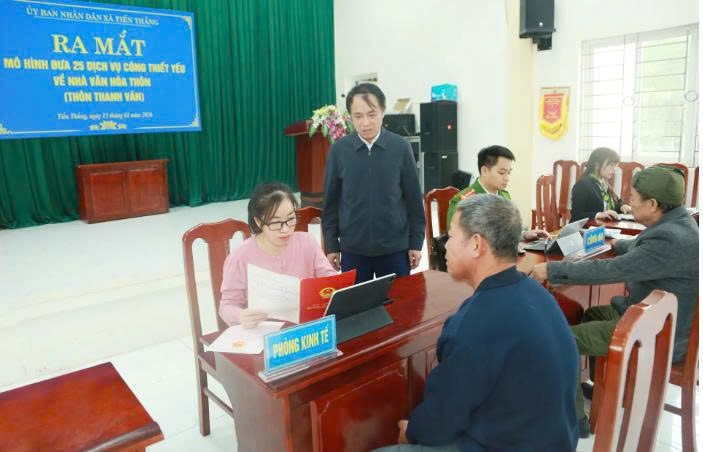 Dịch vụ công về thôn: Bước tiến mới trong cải cách hành chính tại xã Tiến Thắng- Ảnh 6.