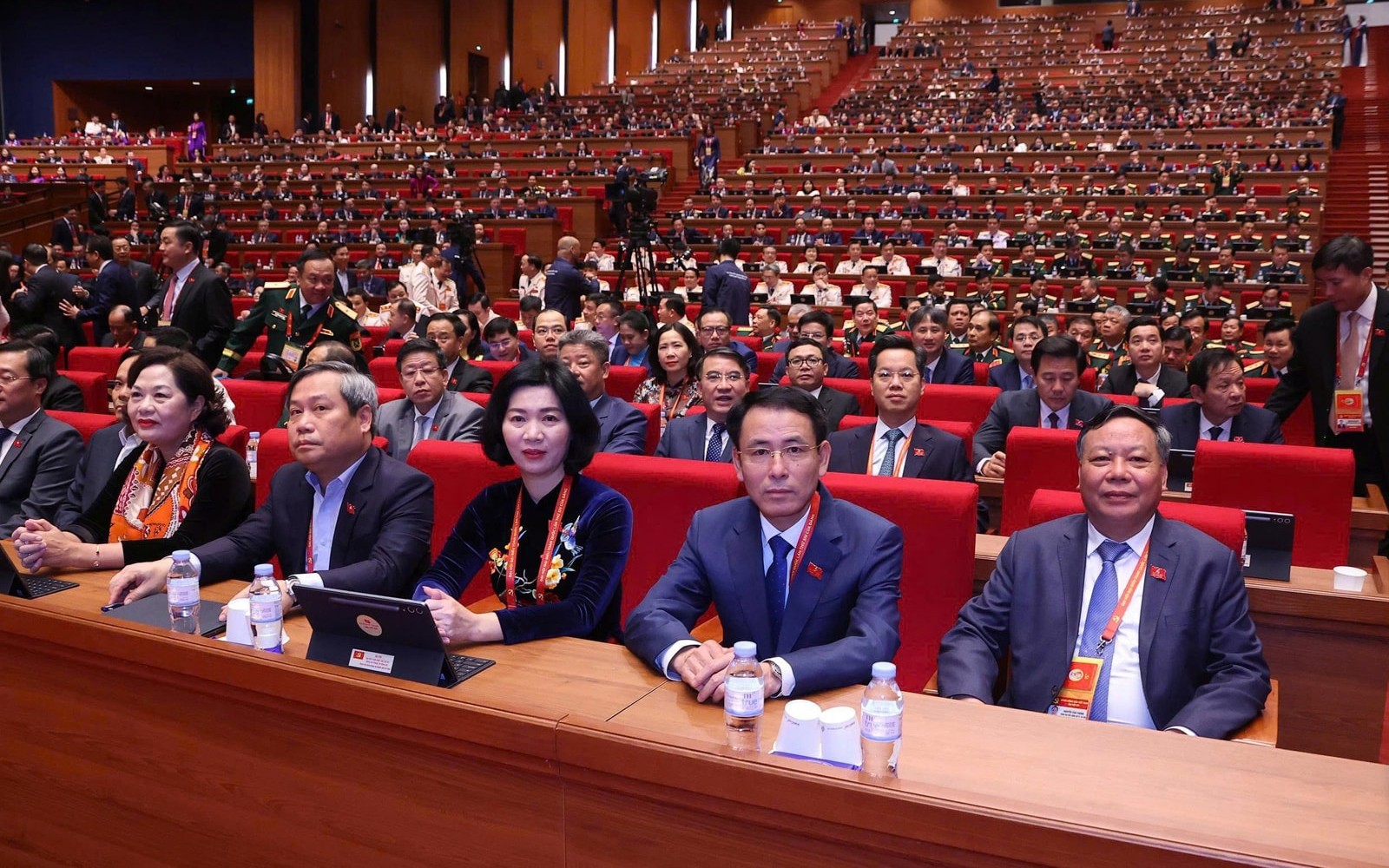 Các đồng chí Đoàn đại biểu Đảng bộ Thủ đô Hà Nội trong phiên làm việc ngày 21/01/2026 của Đại hội XIV của Đảng. Ảnh: Văn Điệp