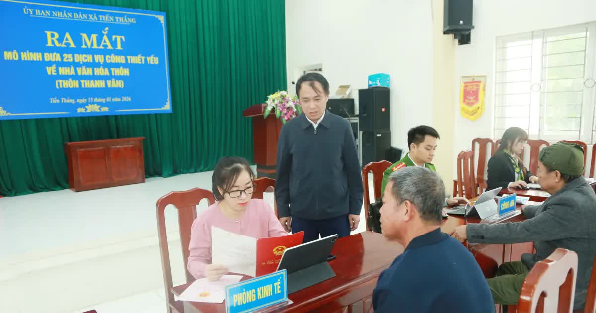 Xã Tiến Thắng - đưa dịch vụ công thiết yếu về từng thôn xóm