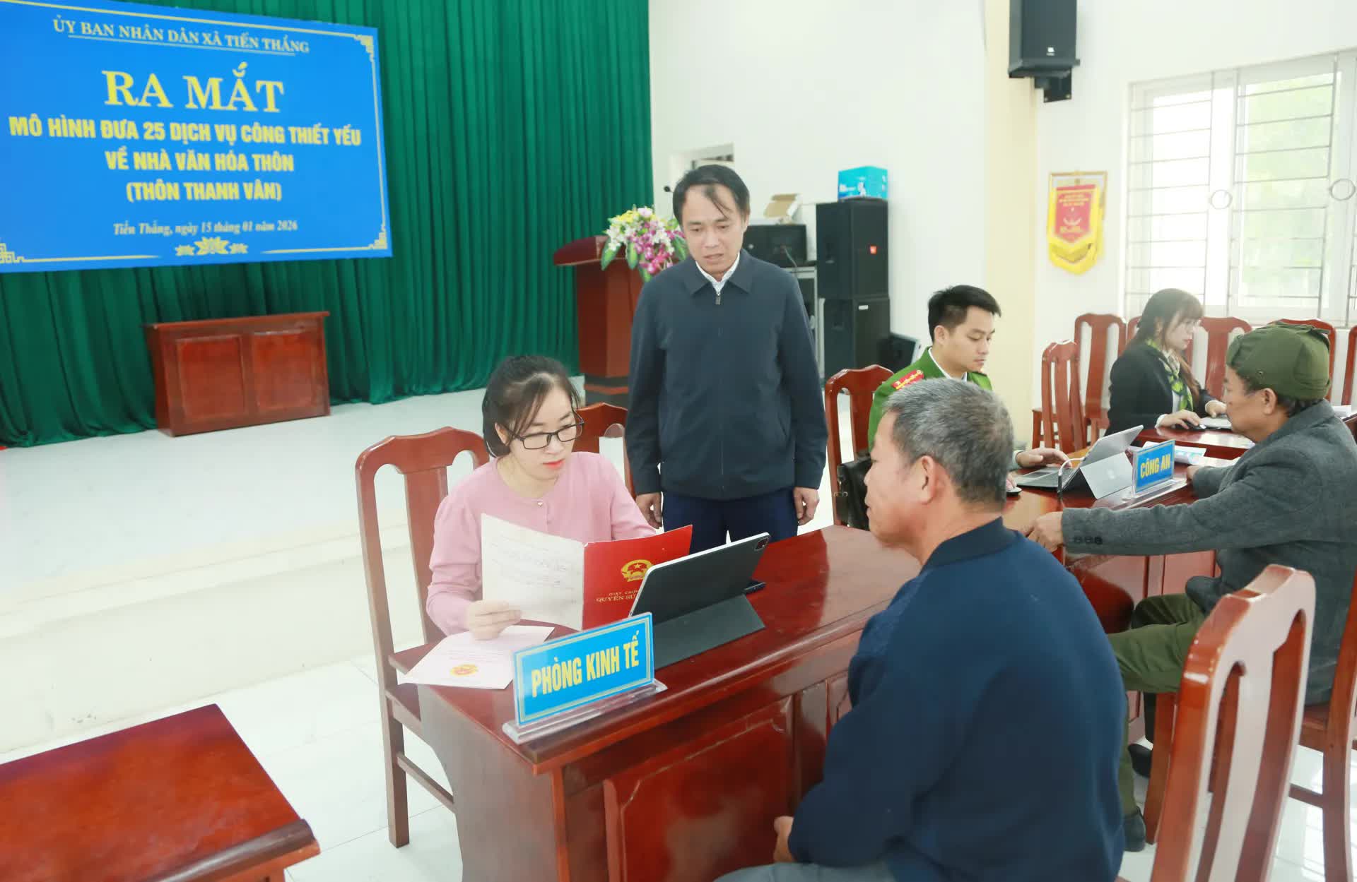 Xã Tiến Thắng - đưa dịch vụ công thiết yếu về từng thôn xóm- Ảnh 5.