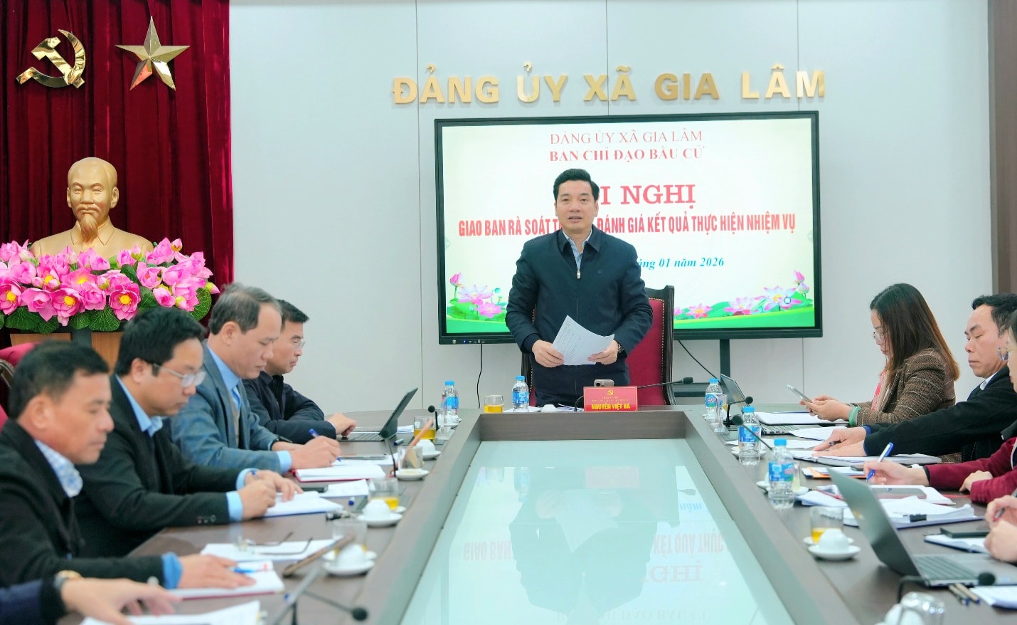 Xã Gia Lâm rà soát tiến độ công tác bầu cử đại biểu Quốc hội khóa XVI và đại biểu HĐND các cấp- Ảnh 3.