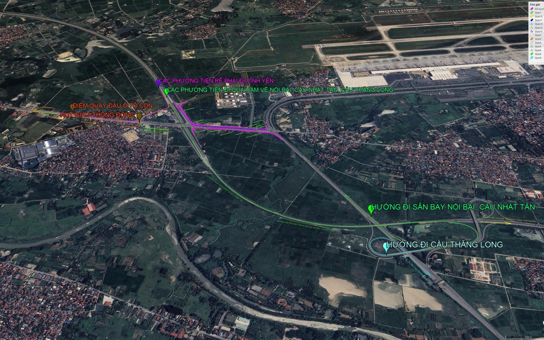 Phương án tổ chức giao thông nút giao Quốc lộ 2 - nhánh lên xuống dẫn ra cao tốc Nội Bài - Lào Cai