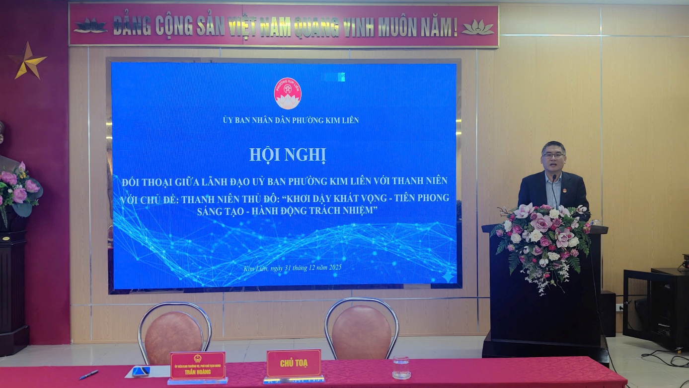 Lãnh đạo phường Kim Liên đối thoại với Thanh niên- Ảnh 1.