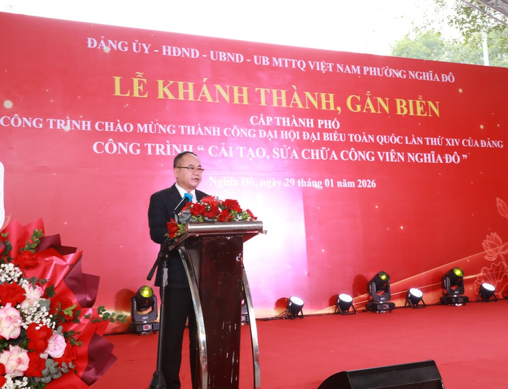 Nghia Do Ward inaugurates city-level project celebrating success of 14th National Party Congress- Ảnh 2.