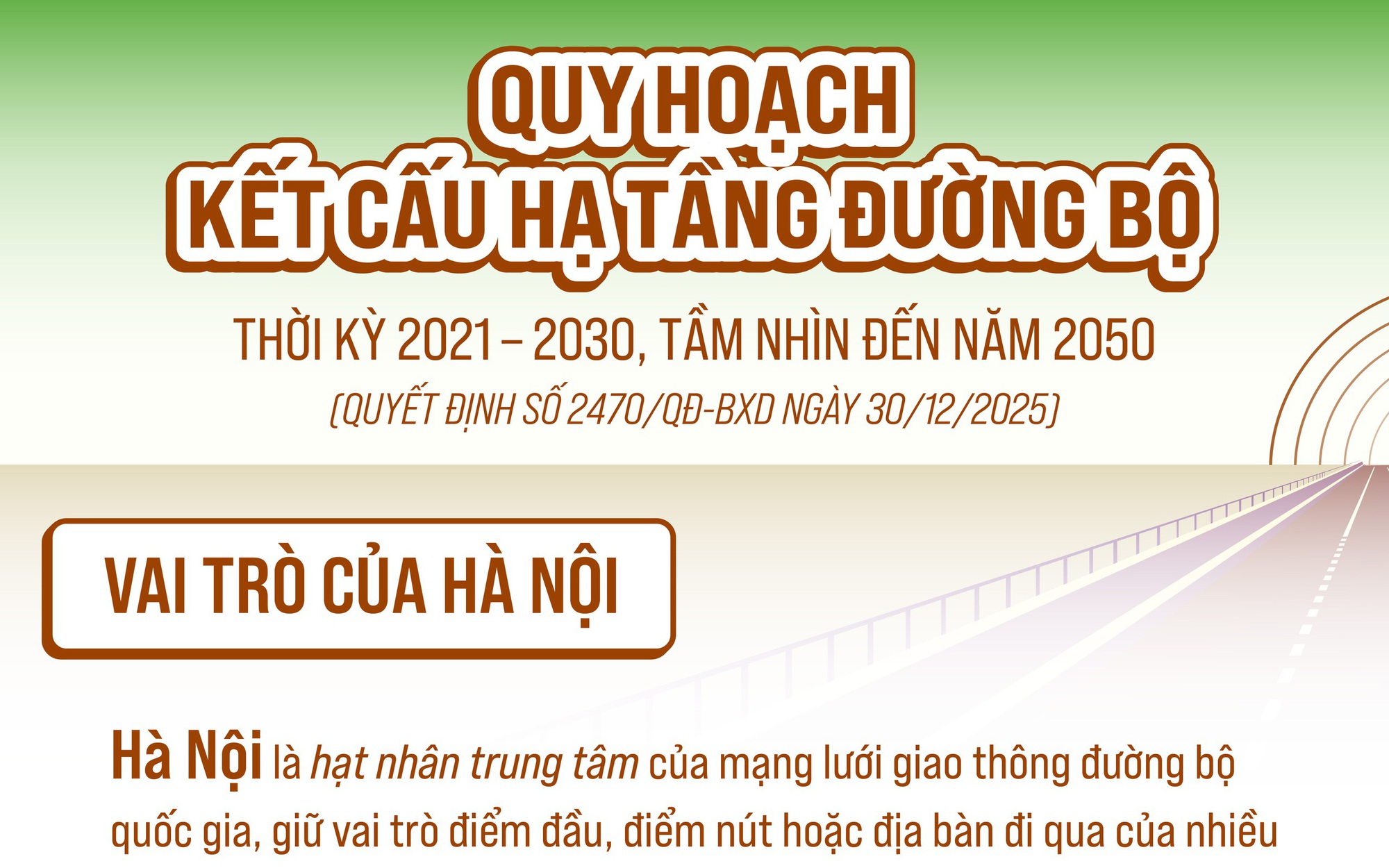 Quy hoạch hạ tầng đường bộ 2021-2030: Hà Nội giữ vai trò then chốt trong liên kết vùng phía Bắc