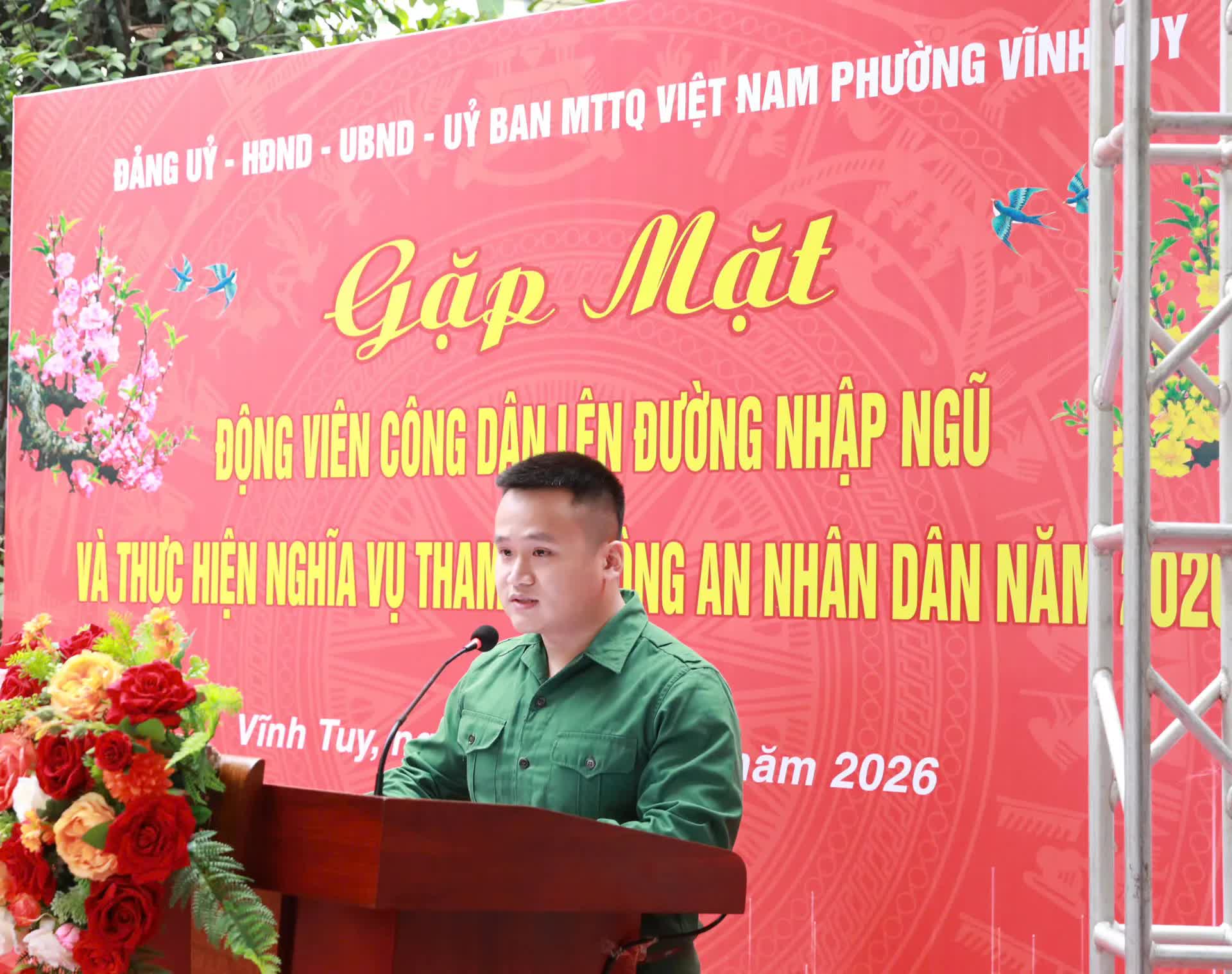 Phường Vĩnh Tuy gặp mặt, động viên các tân binh- Ảnh 3.
