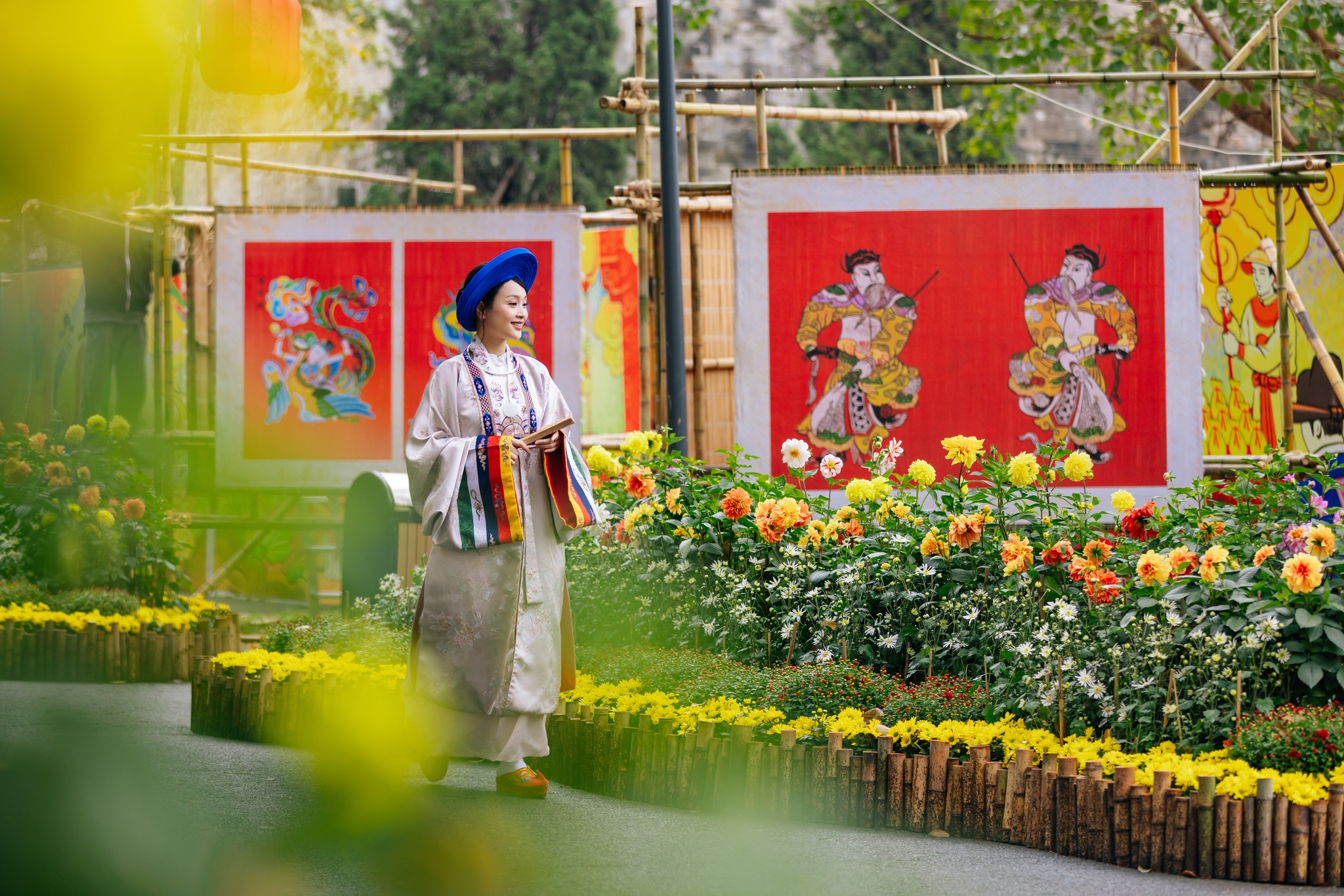 Rực rỡ đường hoa xuân tại Hoàng thành Thăng Long thu hút hơn 18.000 lượt khách dịp Tết Nguyên đán- Ảnh 7.