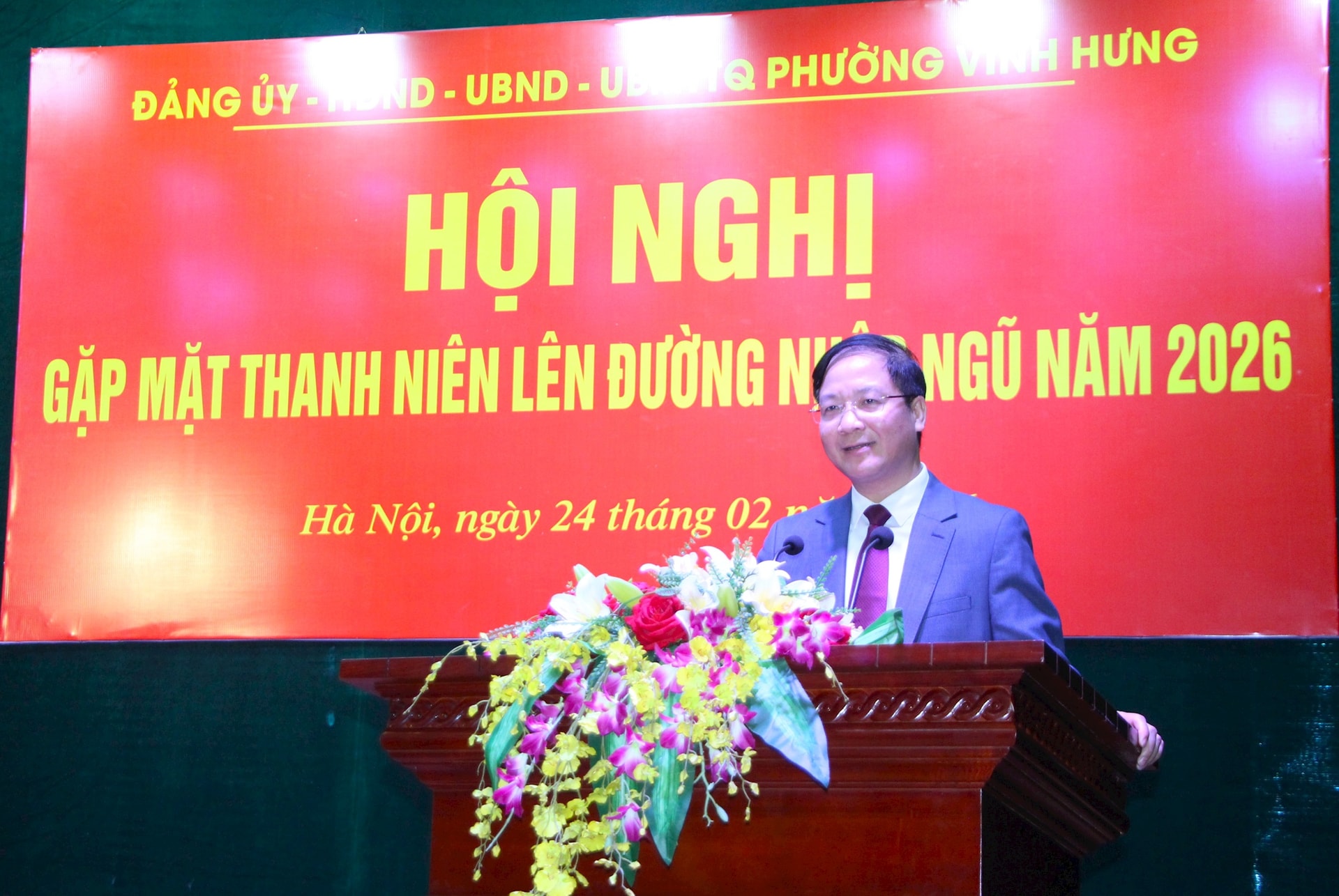Phường Vĩnh Hưng: Kết nạp đảng 7 tân binh chuẩn bị lên đường nhập ngũ- Ảnh 1.
