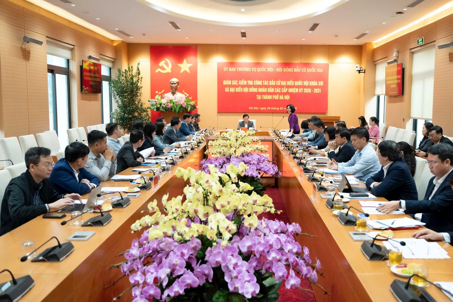 Đoàn giám sát của Quốc hội làm việc với Hà Nội về công tác chuẩn bị bầu cử- Ảnh 4.