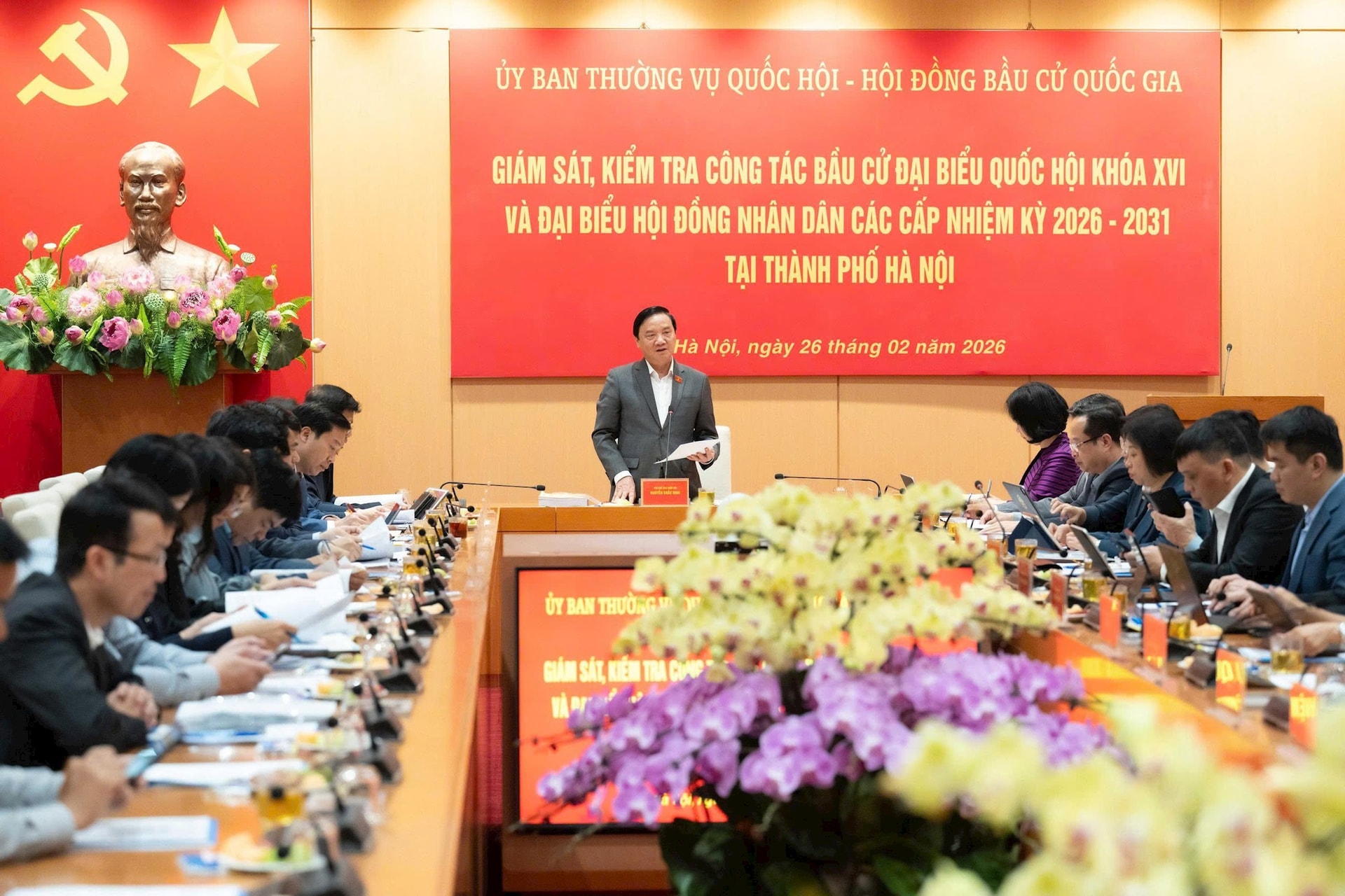 Đoàn giám sát của Quốc hội làm việc với Hà Nội về công tác chuẩn bị bầu cử- Ảnh 7.