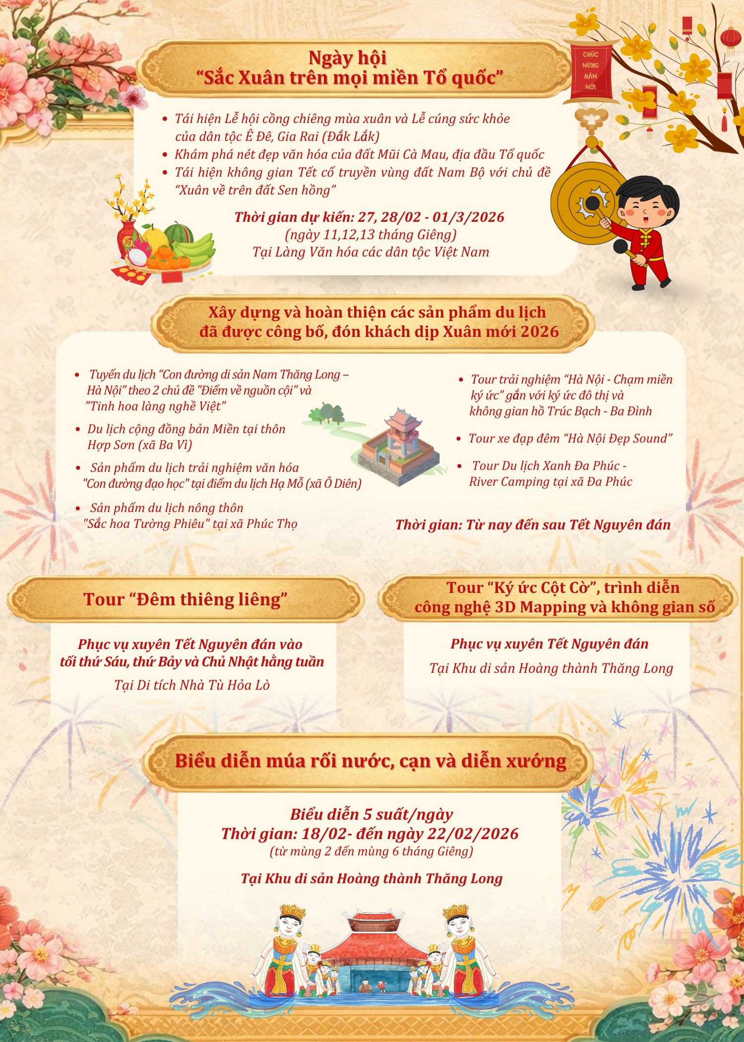 Hà Nội tổ chức nhiều hoạt động văn hóa, du lịch dịp Tết Nguyên đán Bính Ngọ 2026- Ảnh 4.
