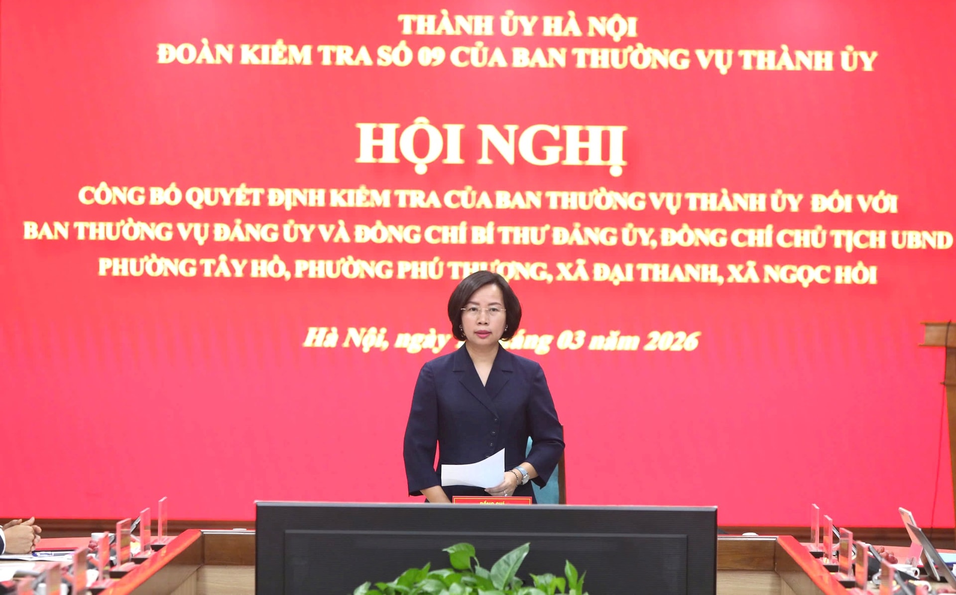 Công bố quyết định kiểm tra đối với Đảng ủy 4 xã, phường- Ảnh 2.