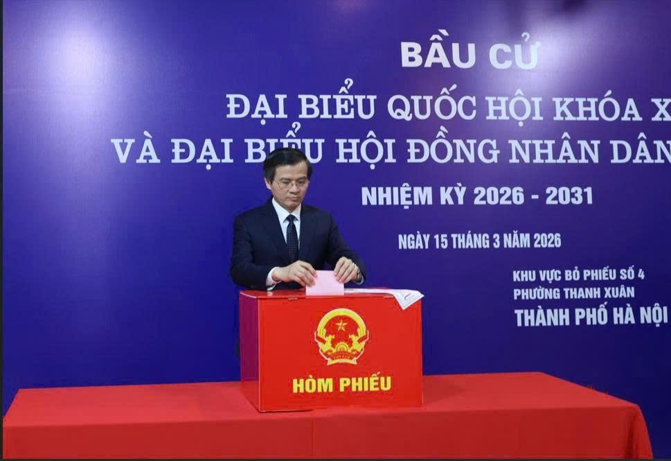 Lãnh đạo Trung ương và Thành phố tham dự Lễ khai mạc bầu cử tại phường Thanh Xuân- Ảnh 3.