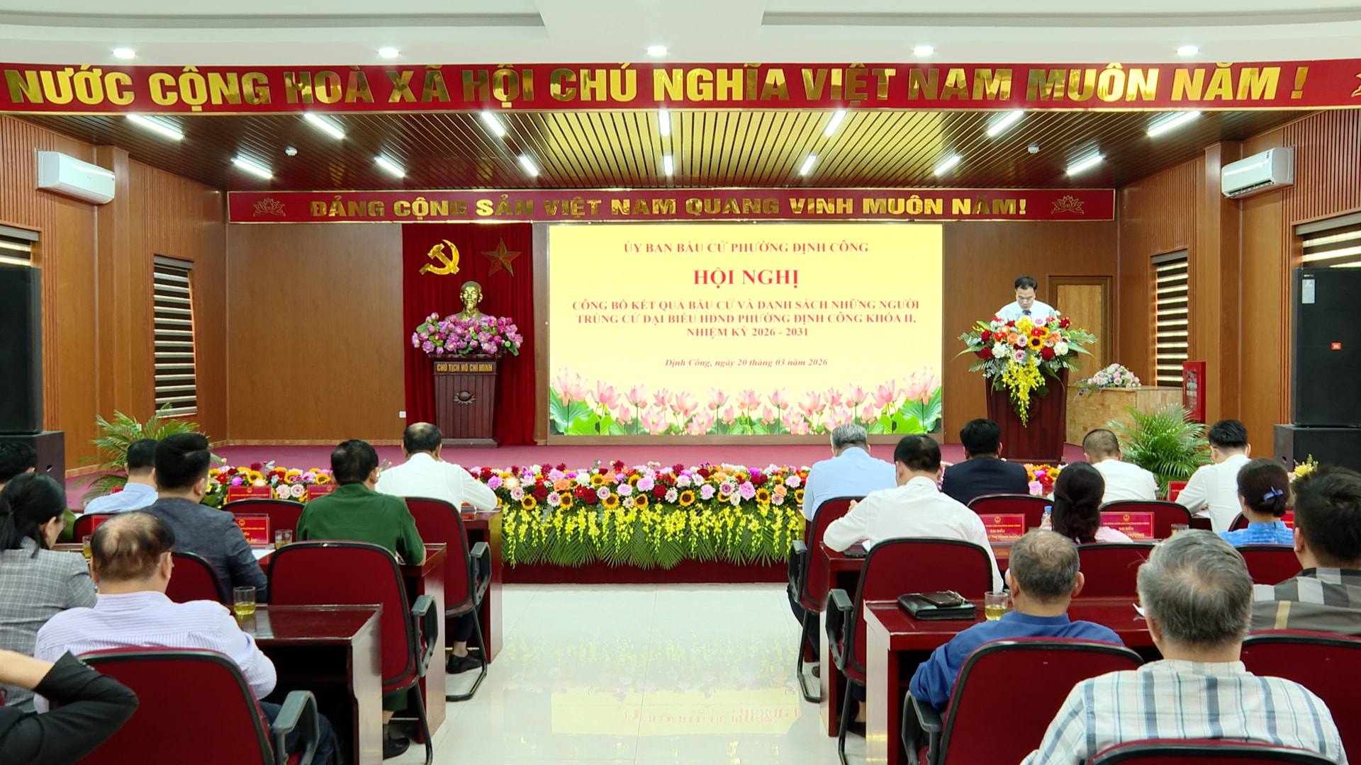 Công bố kết quả bầu cử đại biểu HĐND phường Định Công khoá II, nhiệm kỳ 2026-2031- Ảnh 1.