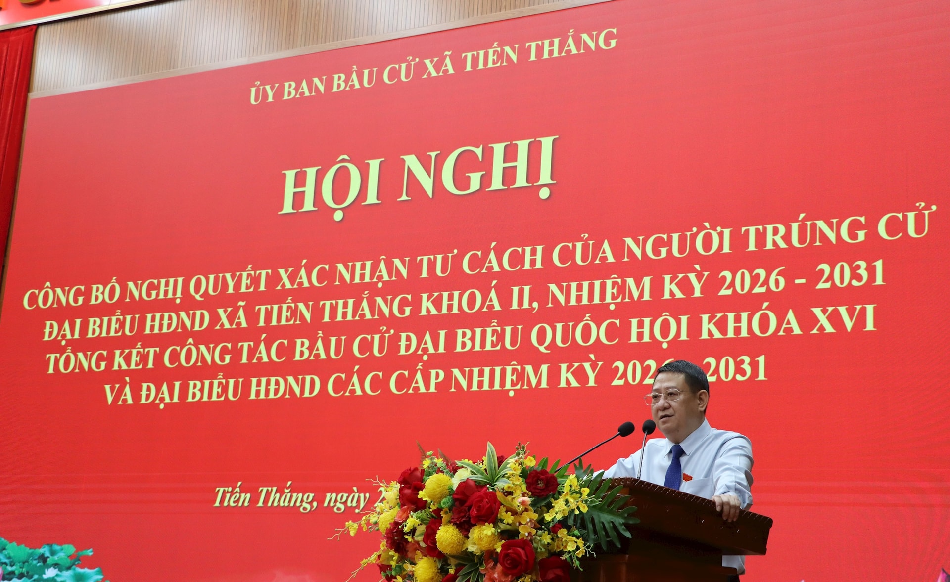 Tiến Thắng công bố nghị quyết xác nhận tư cách 27 đại biểu trúng cử HĐND xã- Ảnh 3.