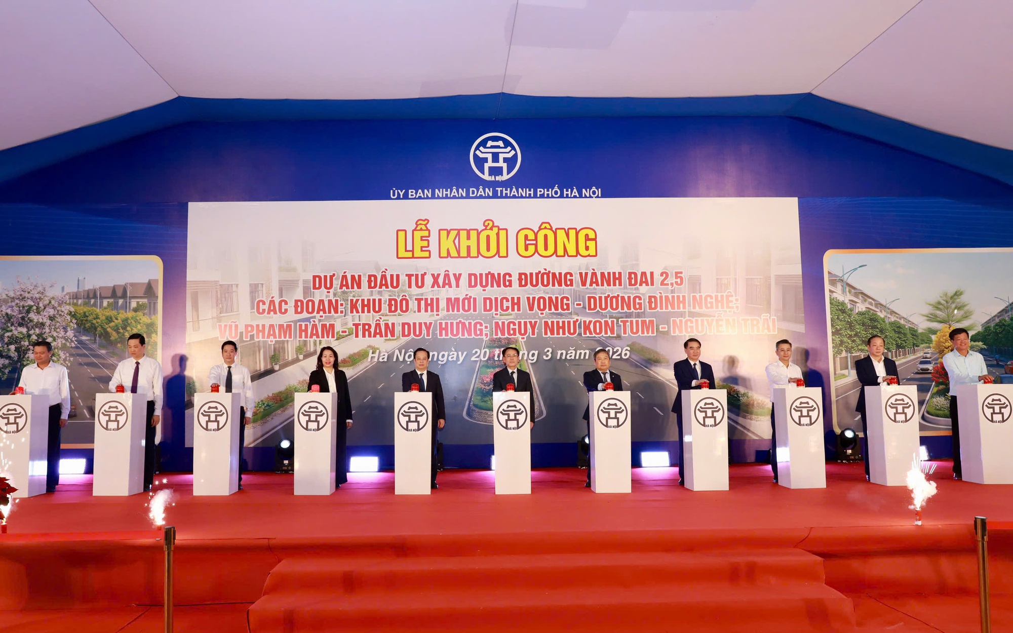 Hà Nội khởi công xây dựng 2,26km đường Vành đai 2.5