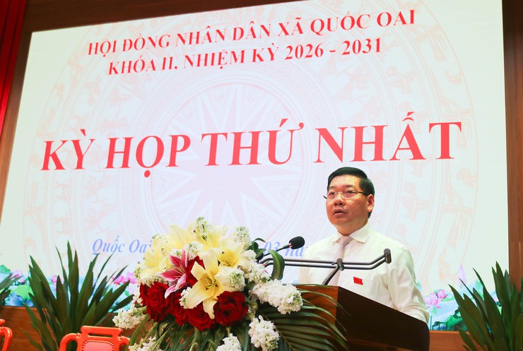 Quốc Oai tổ chức thành công Kỳ họp thứ nhất HĐND xã khóa II, nhiệm kỳ 2026-2031- Ảnh 1.