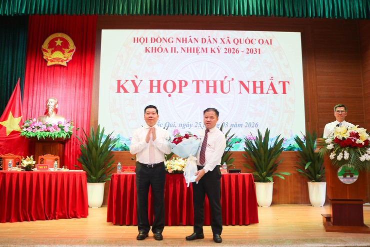 Quốc Oai tổ chức thành công Kỳ họp thứ nhất HĐND xã khóa II, nhiệm kỳ 2026-2031- Ảnh 7.