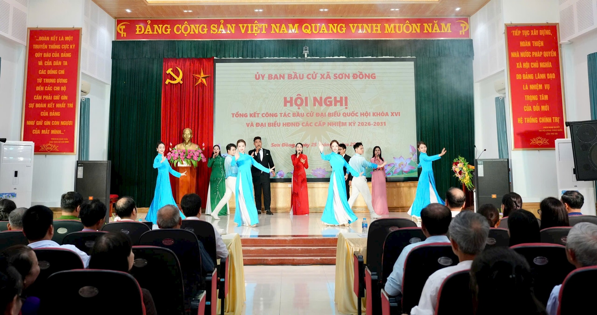 Xã Sơn Đồng tổng kết công tác bầu cử đại biểu Quốc hội khóa XVI và đại biểu HĐND các cấp- Ảnh 1.