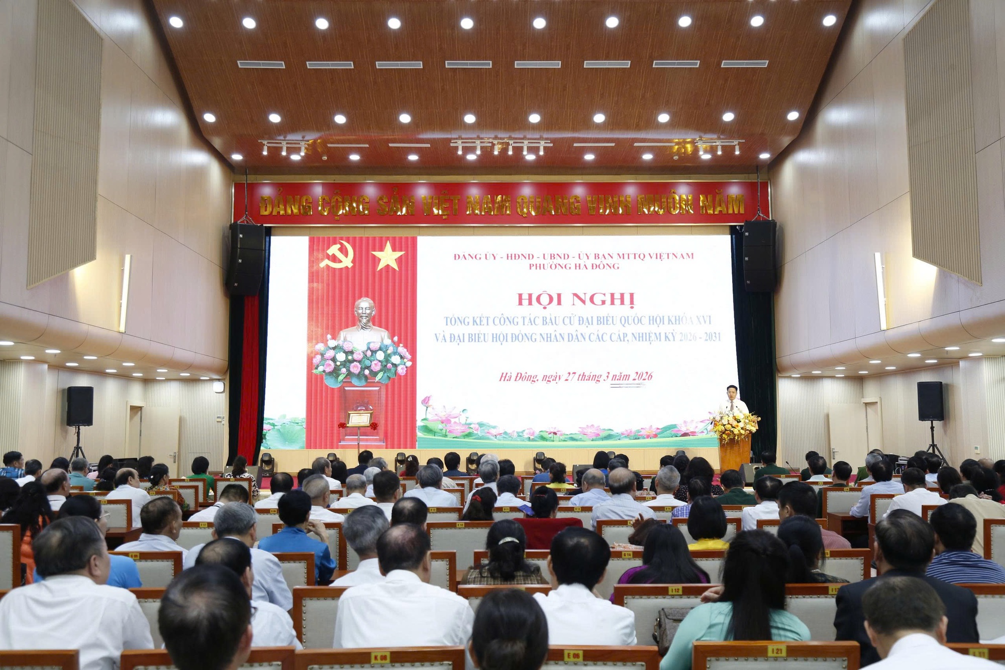 Phường Hà Đông tổng kết công tác tổ chức bầu cử đại biểu Quốc hội và HĐND các cấp- Ảnh 1.