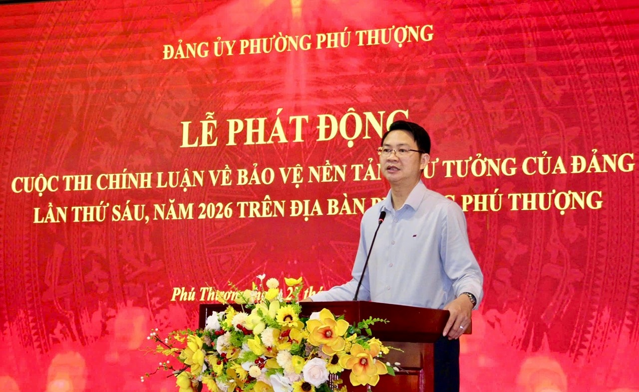 Phường Phú Thượng phát động Cuộc thi chính luận về bảo vệ nền tảng tư tưởng của Đảng- Ảnh 1.