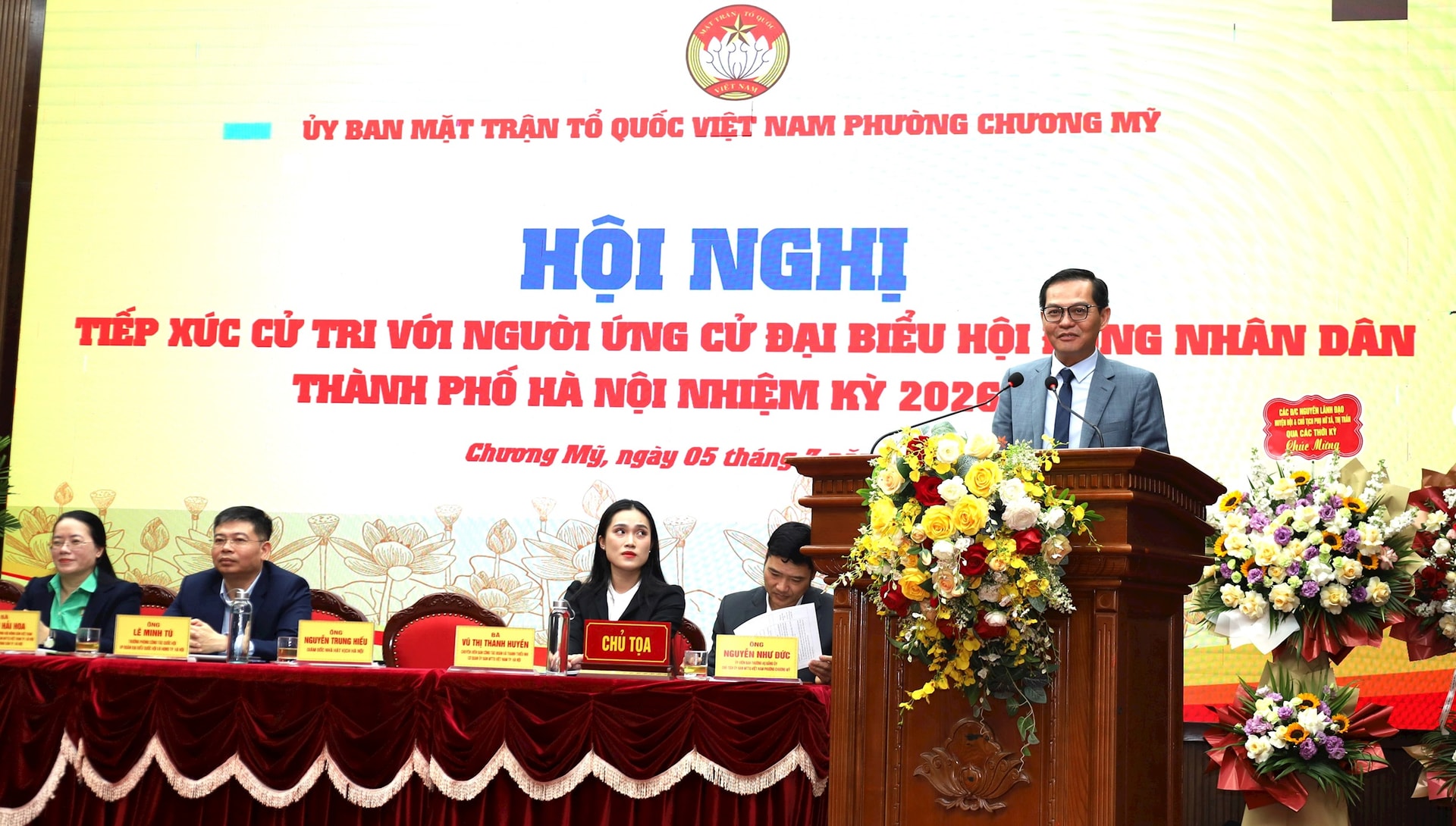 Ứng cử viên đại biểu HĐND Thành phố tiếp xúc cử tri - Đơn vị bầu cử số 16- Ảnh 1.