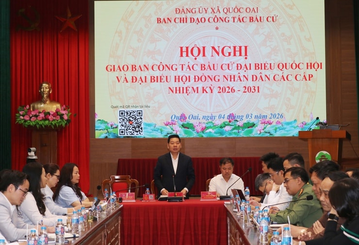 Xã Quốc Oai quyết tâm tổ chức thành công cuộc bầu cử - bảo đảm dân chủ, an toàn, đúng luật- Ảnh 1.