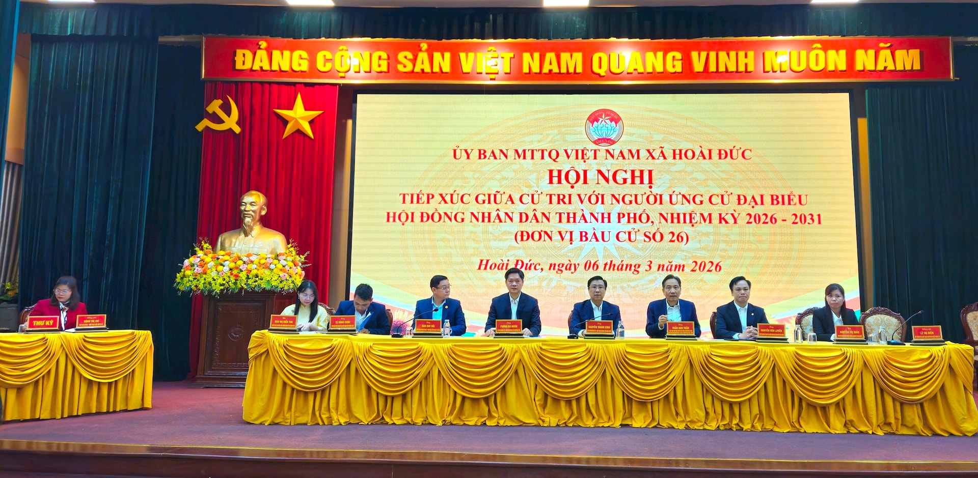 Ứng cử viên đại biểu HĐND Thành phố tiếp xúc cử tri các xã: Sơn Đồng, Dương Hòa, An Khánh- Ảnh 1.