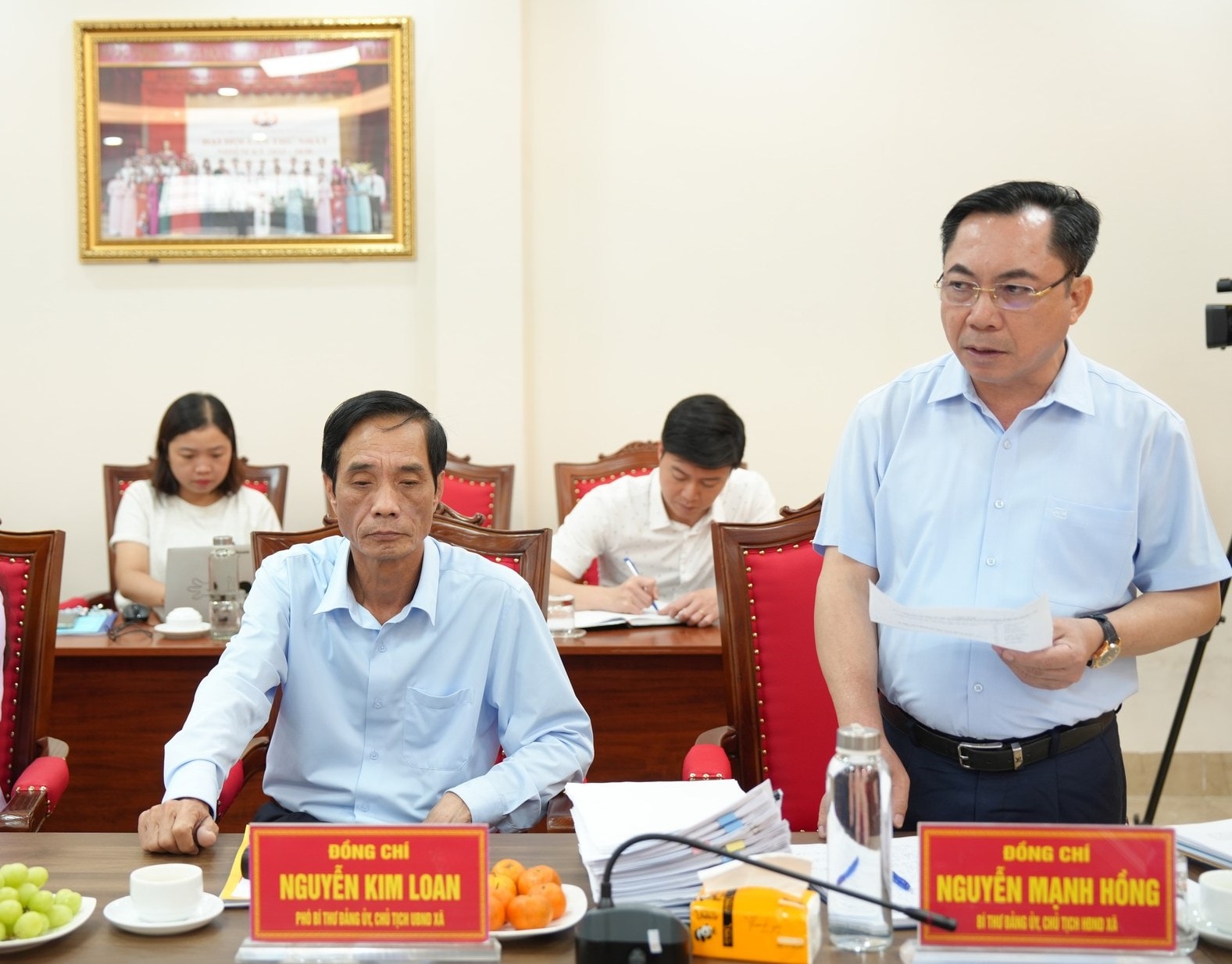 Đoàn Kiểm tra của Ban Thường vụ Thành ủy Hà Nội làm việc với Đảng ủy xã Hạ Bằng- Ảnh 2.