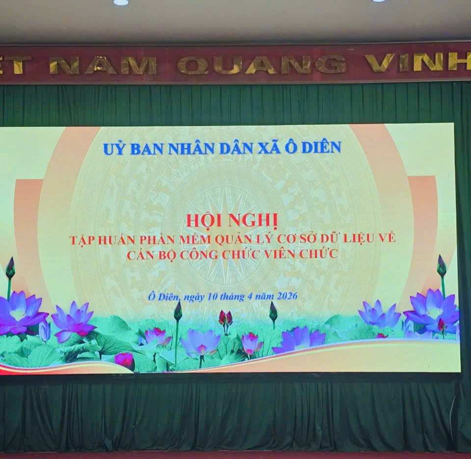 Xã Ô Diên tổ chức tập huấn phần mềm quản lý cơ sở dữ liệu cán bộ, công chức, viên chức- Ảnh 1.