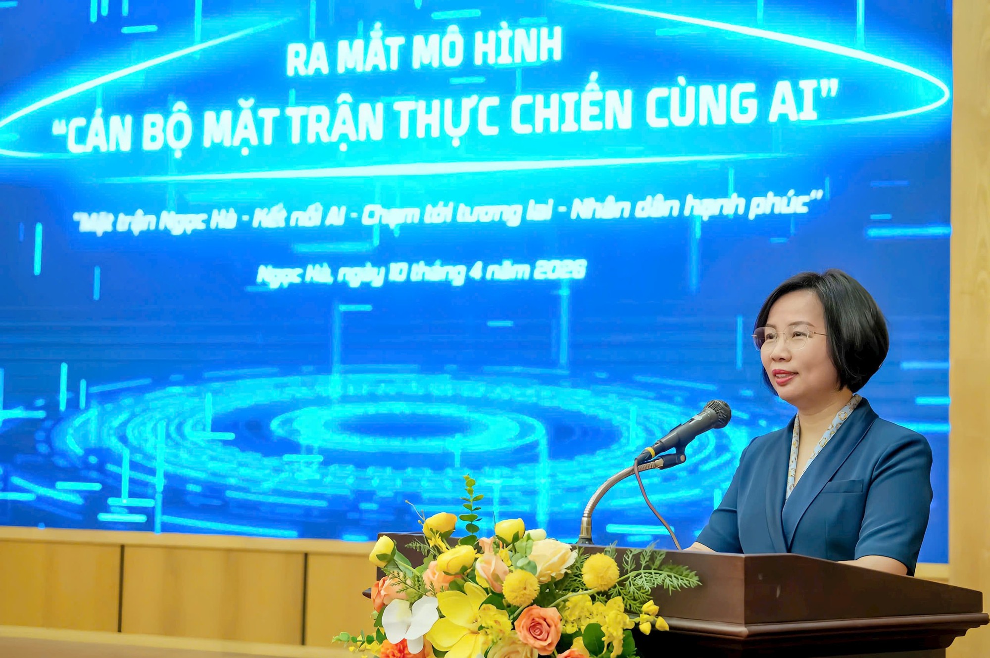 Phường Ngọc Hà ra mắt mô hình “Cán bộ Mặt trận thực chiến cùng AI”- Ảnh 3.