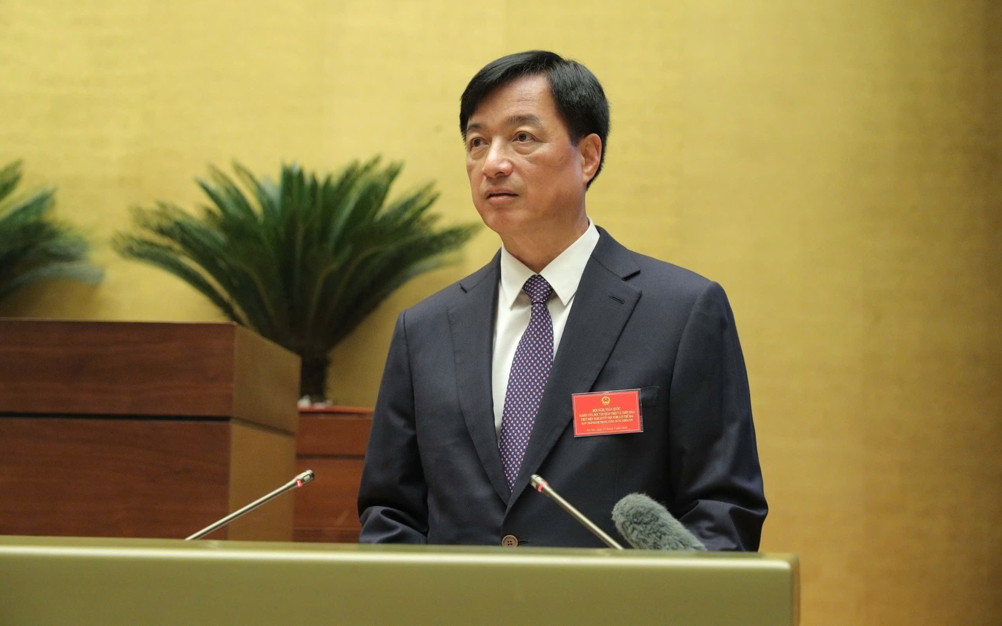 Ủy viên Bộ Chính trị, Bí thư Trung ương Đảng, Trưởng ban Tổ chức Trung ương Nguyễn Duy Ngọc trình bày Chuyên đề “Quy định thi hành Điều lệ Đảng”