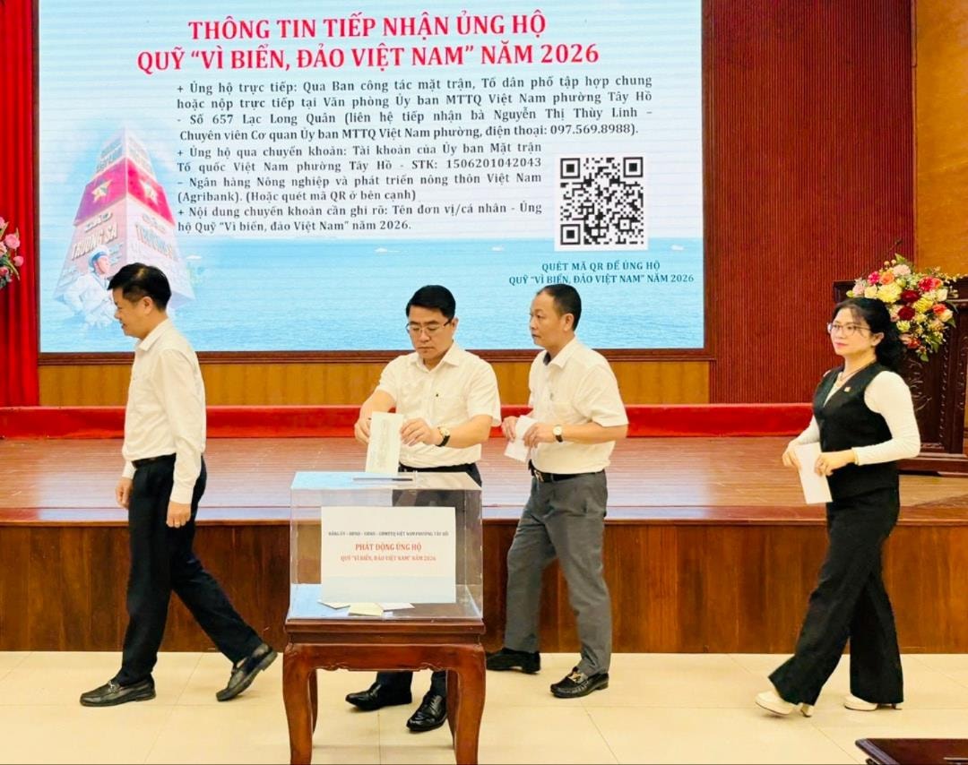 Phường Tây Hồ phát động ủng hộ Quỹ “Vì biển, đảo Việt Nam”- Ảnh 2.