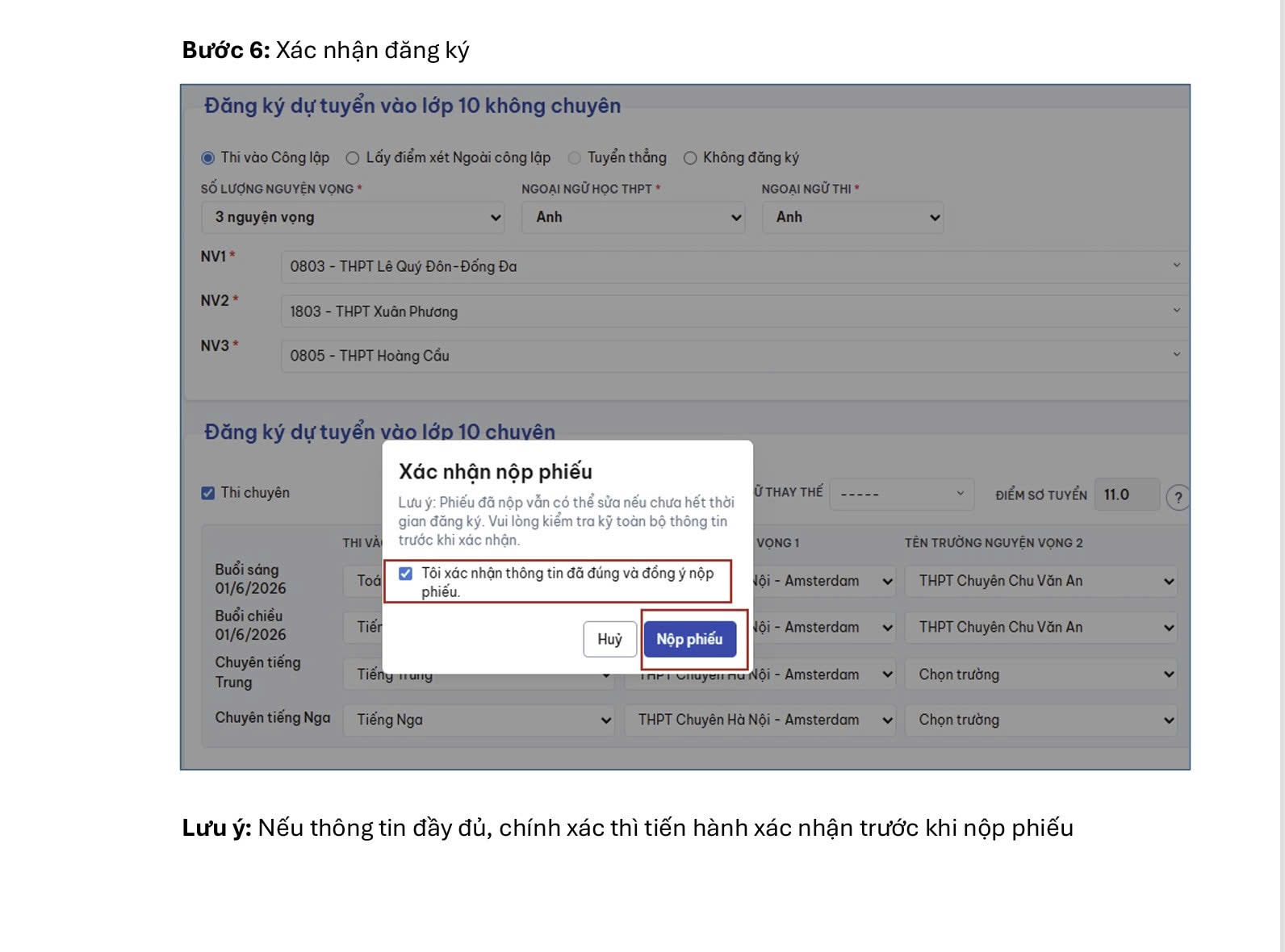 Chi tiết quy trình đăng ký tuyển sinh trực tuyến vào lớp 10 THPT- Ảnh 7.