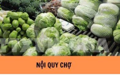 Ban hành Nội quy mẫu chợ