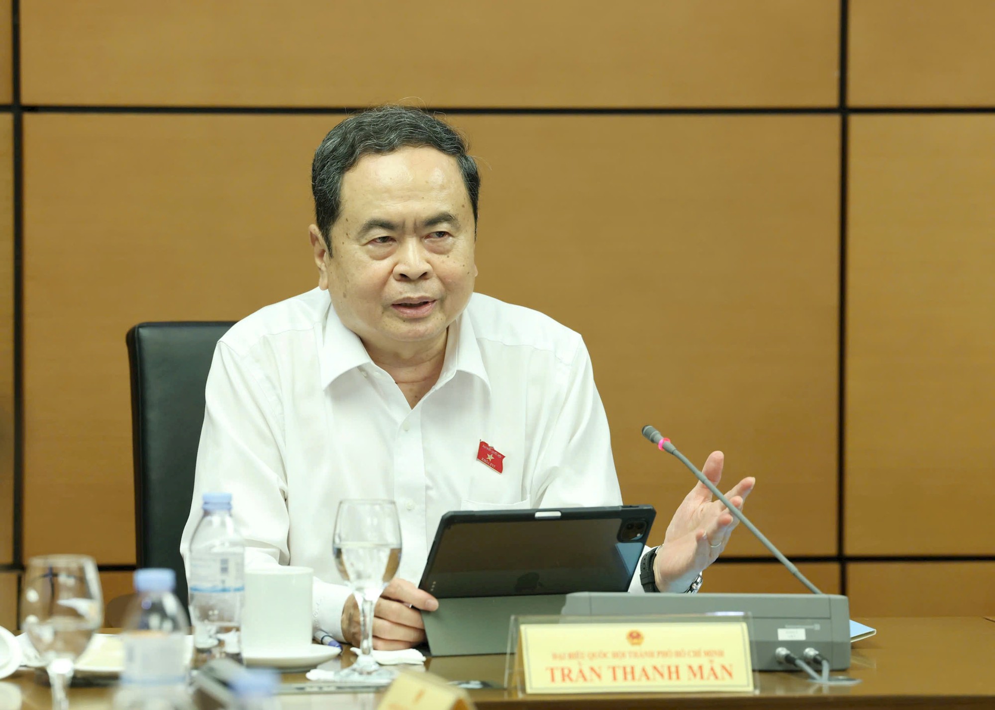 Chủ tịch Quốc hội Trần Thanh Mẫn: Điểm mạnh của Luật Thủ đô (sửa đổi) là tinh thần phân quyền triệt để- Ảnh 1.