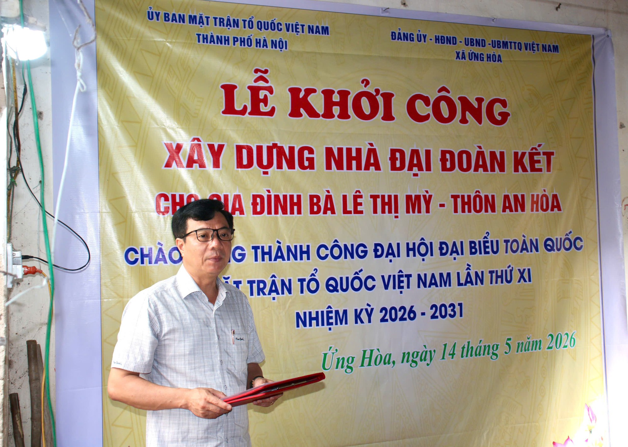 Xã Ứng Hòa khởi công xây dựng nhà Đại đoàn kết cho hộ khó khăn- Ảnh 2.