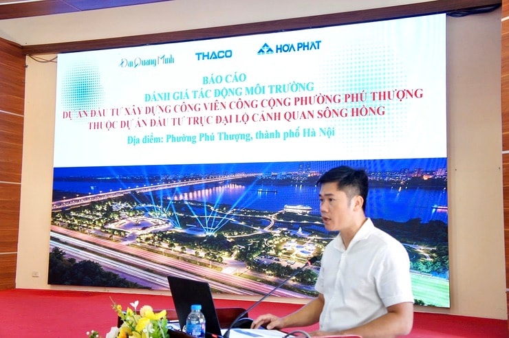 Phường Phú Thượng lấy ý kiến đánh giá tác động môi trường Dự án Công viên công cộng- Ảnh 2.