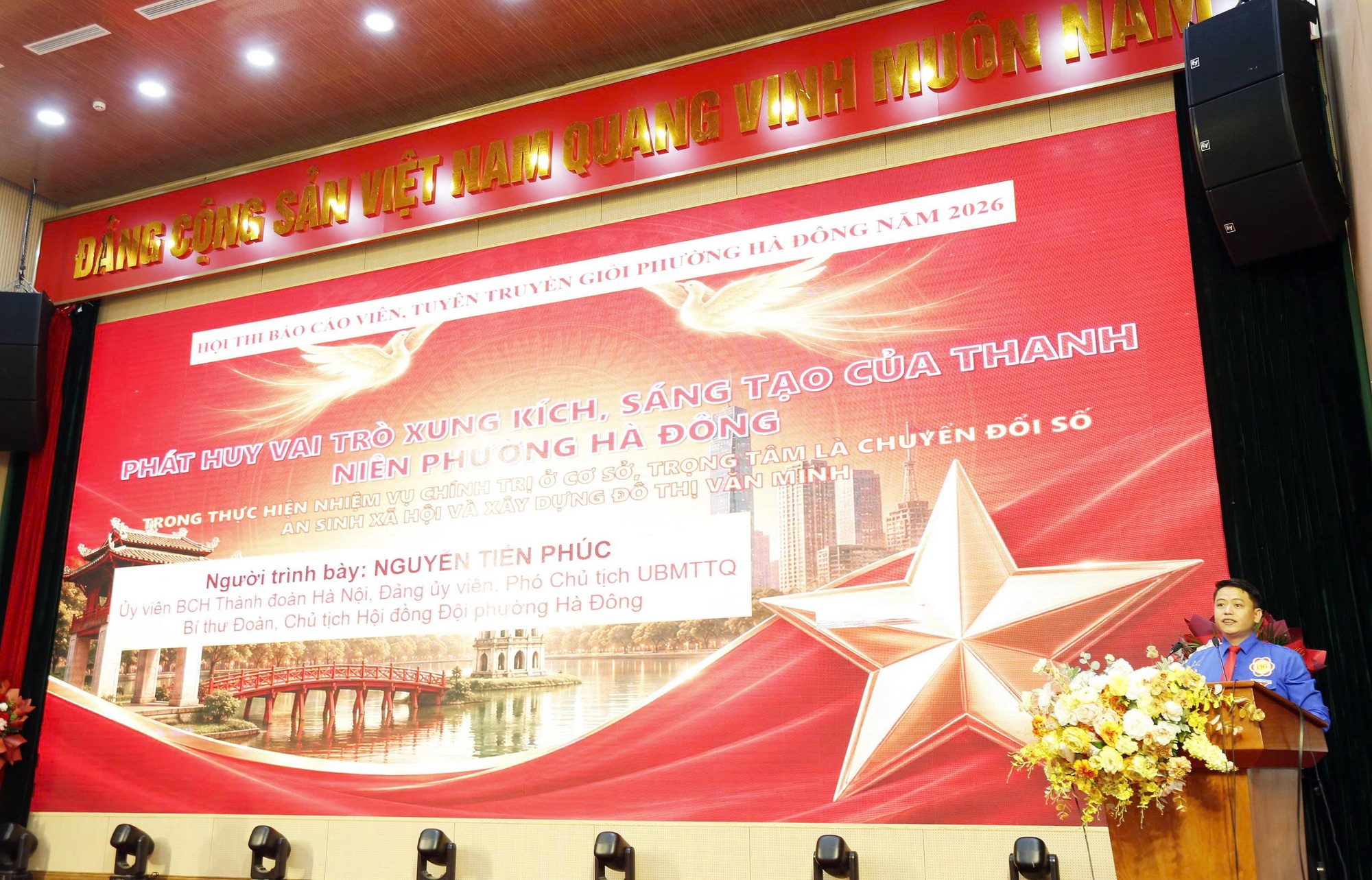 Chung khảo Hội thi Báo cáo viên, tuyên truyền viên giỏi phường Hà Đông- Ảnh 5.