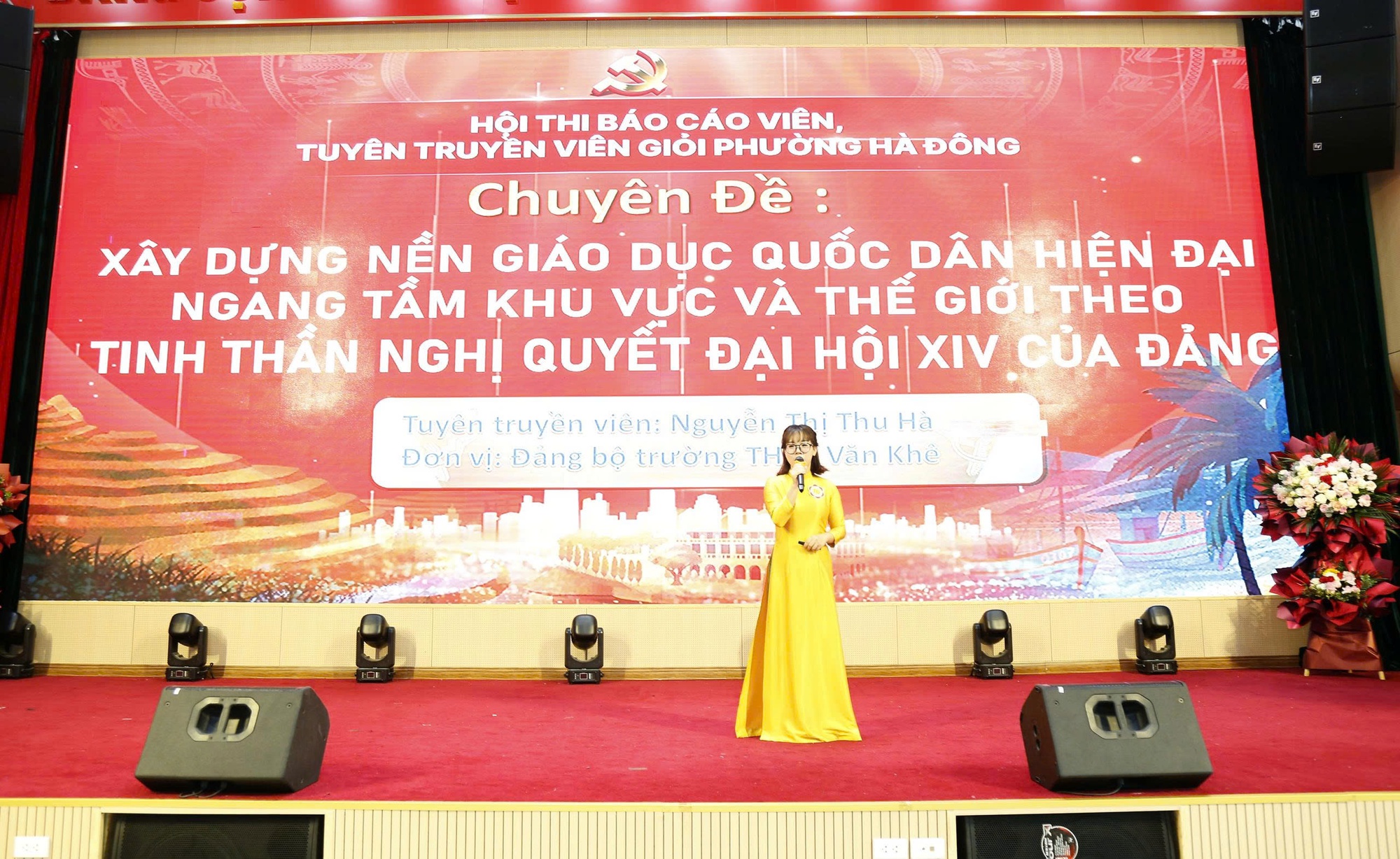 Chung khảo Hội thi Báo cáo viên, tuyên truyền viên giỏi phường Hà Đông- Ảnh 2.