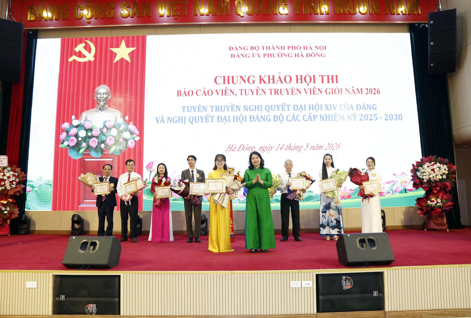 Chung khảo Hội thi Báo cáo viên, tuyên truyền viên giỏi phường Hà Đông- Ảnh 9.