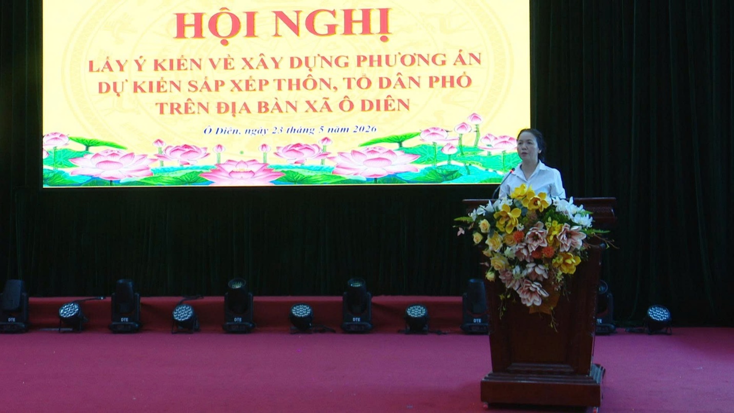 Xã Ô Diên: Khẩn trương lấy ý kiến nhân dân về phương án sắp xếp thôn, tổ dân phố- Ảnh 2.