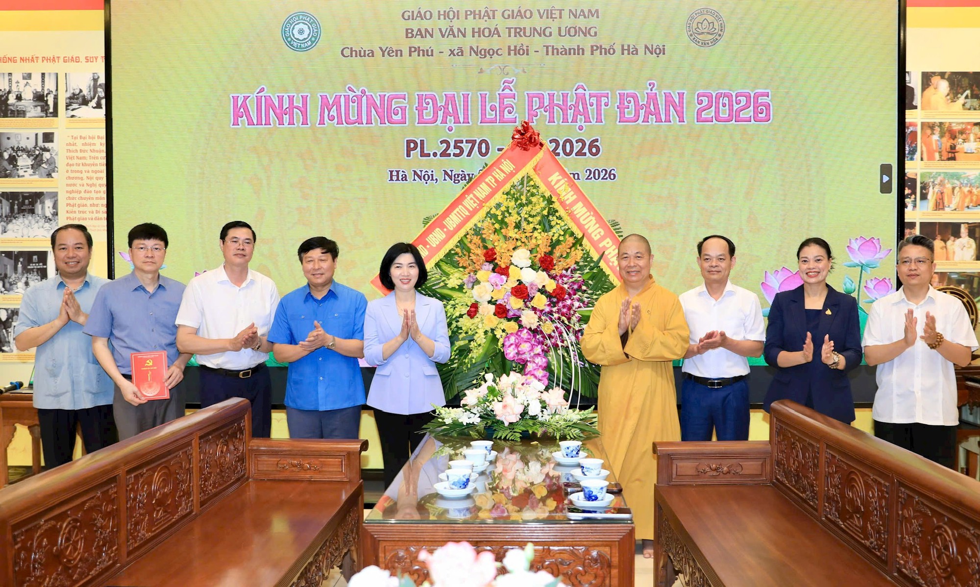 Đồng chí Phùng Thị Hồng Hà thăm, chúc mừng Ban Văn hóa Trung ương Giáo hội Phật giáo Việt Nam- Ảnh 4.
