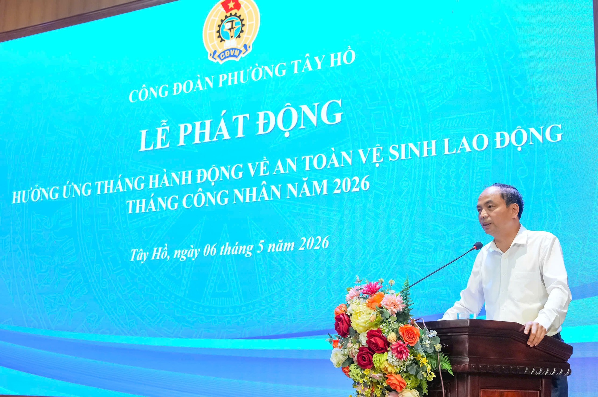 Phường Tây Hồ phát động Tháng hành động về An toàn, vệ sinh lao động và Tháng Công nhân năm 2026- Ảnh 1.