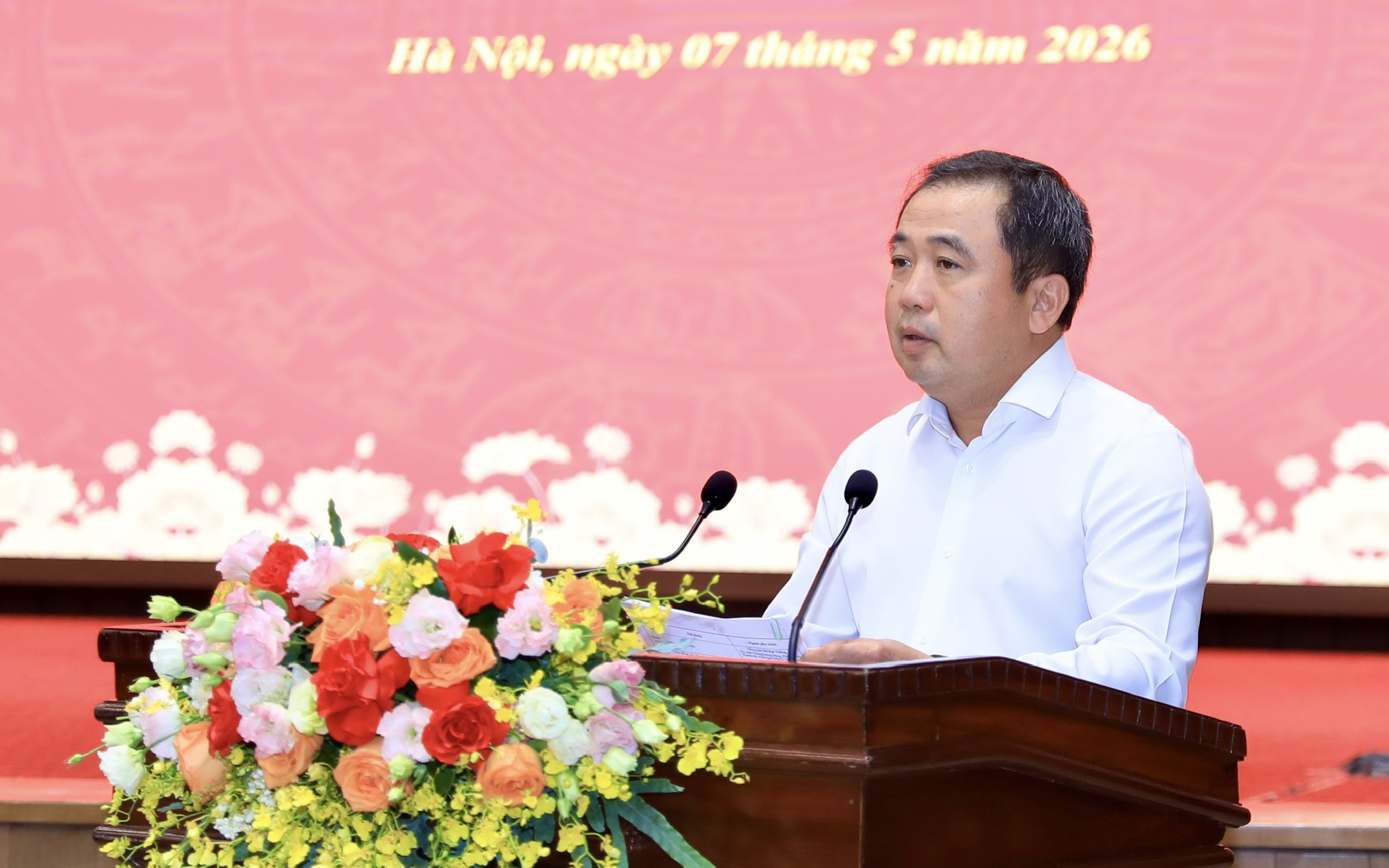 Bí thư Thành ủy Trần Đức Thắng phát biểu kết luận Hội nghị