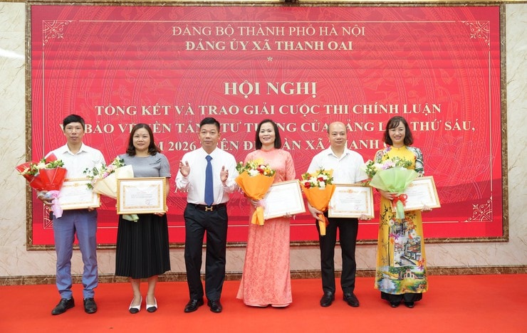 Xã Thanh Oai: Tổng kết và trao giải Cuộc thi chính luận về bảo vệ nền tảng tư tưởng của Đảng- Ảnh 1.